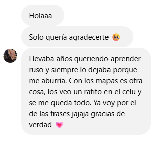 Testimonio de estudiante de Ruso Ilustrado
